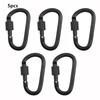 1/2/5pcs with Lock Hammock Hook Aluminum Alloy Shopping Bag Clip Hook New D-Ring Carabiners