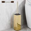Stainless Steel Odor-Proof Toilet Brush Set with Draining Holder