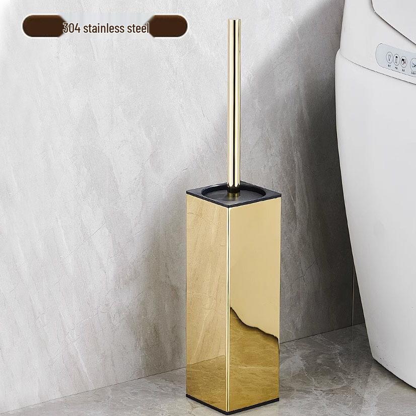 Stainless Steel Odor-Proof Toilet Brush Set with Draining Holder