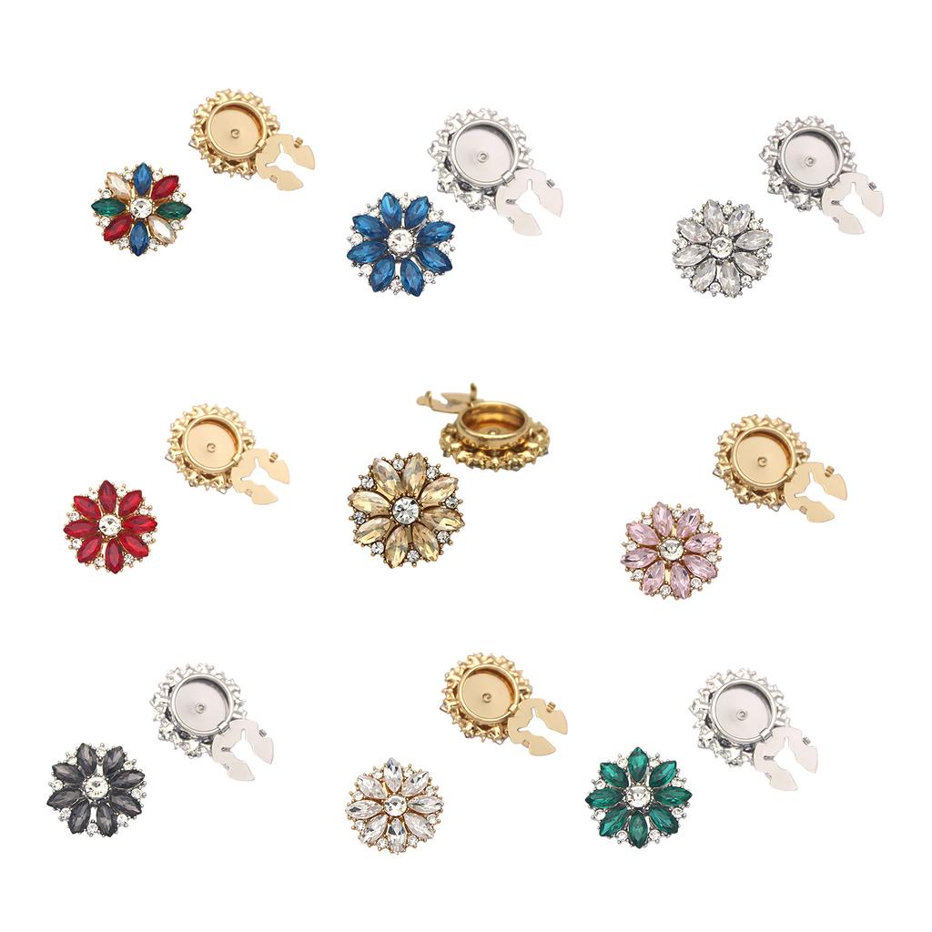 Comfortable Round Glass Shirt Cufflinks For Business Event And Evening Parties 25mm Colorful Design