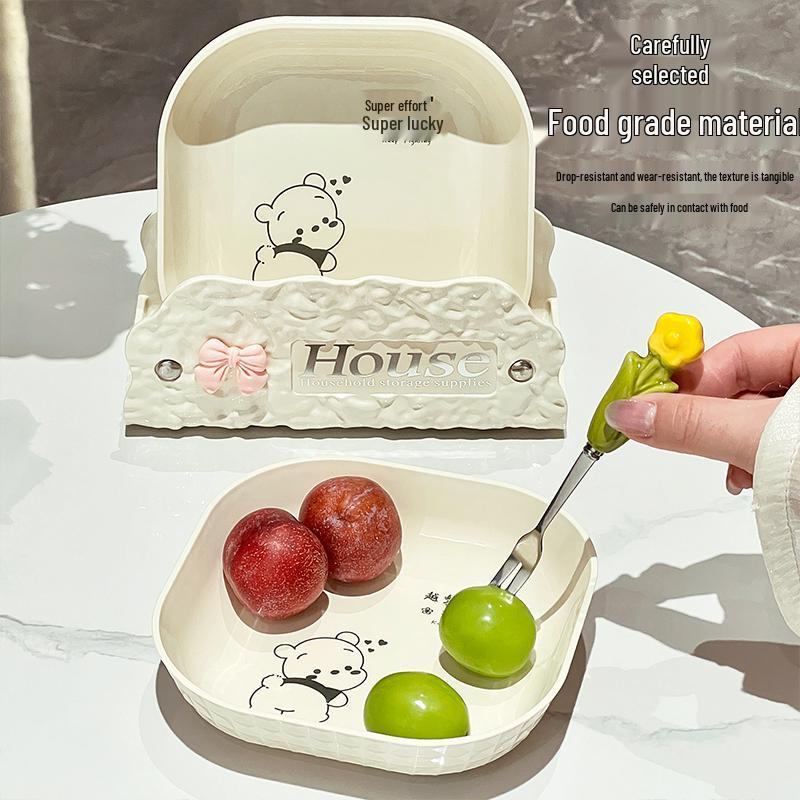 Thickened Bone China Snack & Fruit Plate Set - Food Grade Small Dish for Dining Tables