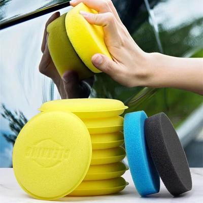6 peças de almofadas aplicadoras de espuma de alta densidade para enceramento e polimento de carros, esponjas de detalhamento, limpeza de carros e casas. Almofadas de cuidado para lavagem de carros