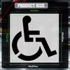 Handicap Parking Stencil Handicap Paint Template Weather-Resistant High-Visibility Pavement Marking Signs For Disabled Road