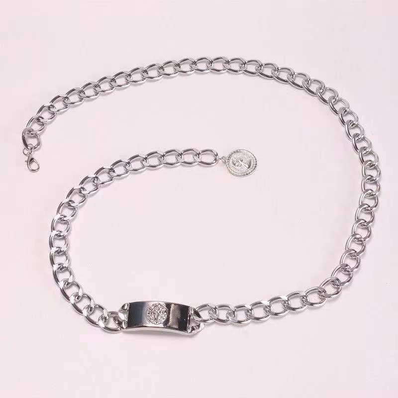 European and American Retro Geometric Tassel Beauty Portrait Body Chain Female Personality Punk Metal Pendant Waist Chain