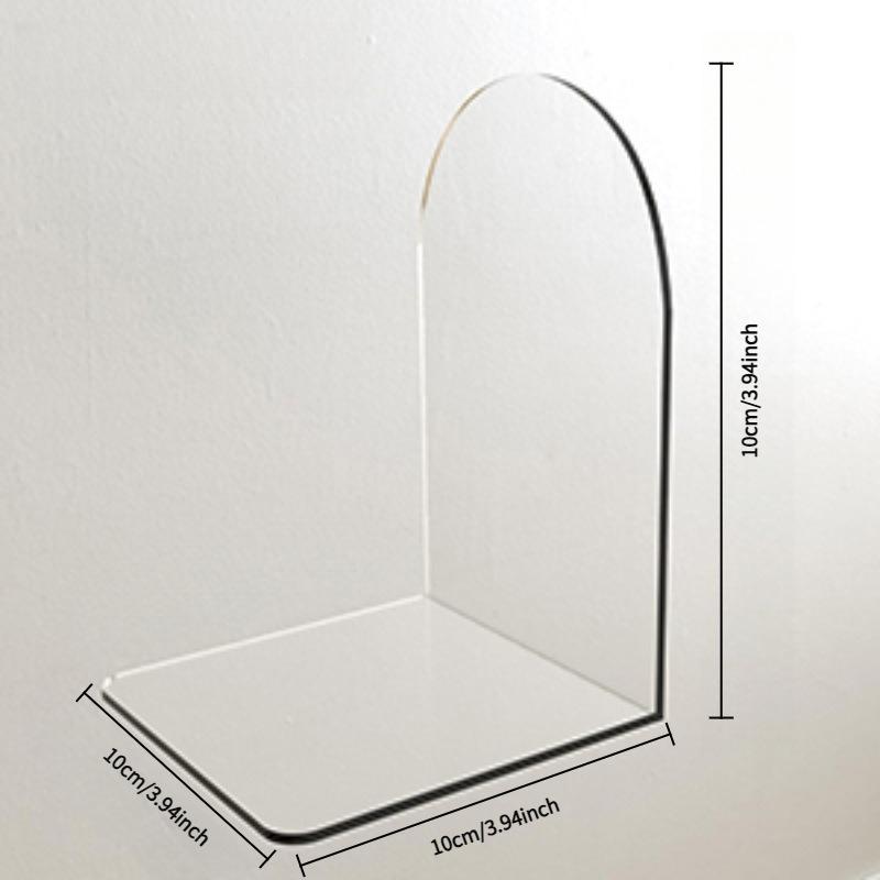 

Anti Slip Book Support Transparent Organic Glass Book Stand Suitable for School Libraries Desktop Organizing Bookshelves with Acrylic Book Blocks 10x10x10cm 2pcs прозорий