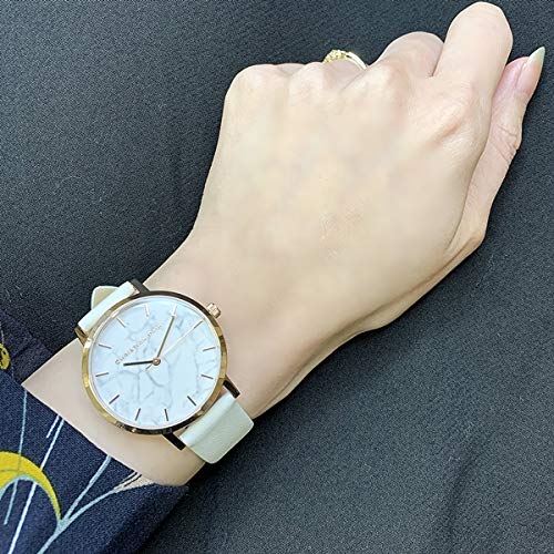 Christian Paul Marble White Natural Leather MWR3503 Watch [Christian Paul] Women's [Item]