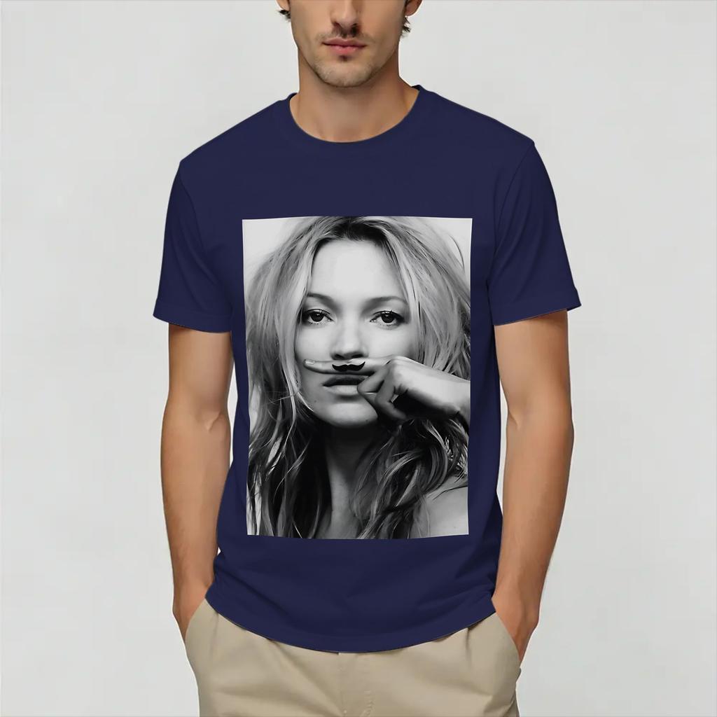 Kate Moss Cotton T Shirt For Unisex Summer Street Style TShirts ONeck Fashion Tees Oversize Wholesale Clothing