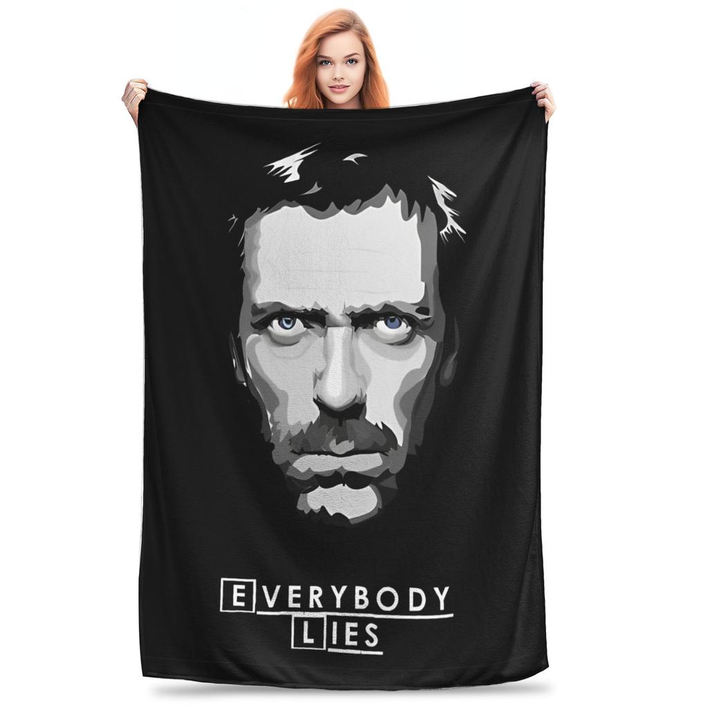 House MD TV Show Wool Blankets Awesome Throw Blankets for Home 150*125cm Quilt