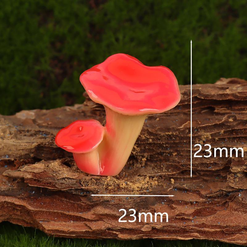 Mini Resin Mushroom Ornaments Micro Landscape Decor Dollhouse Miniature Mushroom Model For Fairy Moss Garden Diy Bonsai Decor