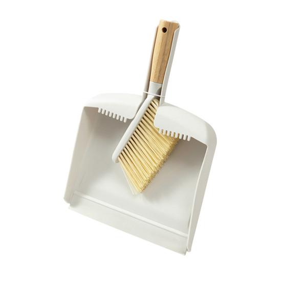 Small Broom Dustpan Set Ergonomic Natural Bamboo Handle Soft Bristles Portable Decorative Mini Broom Kit
