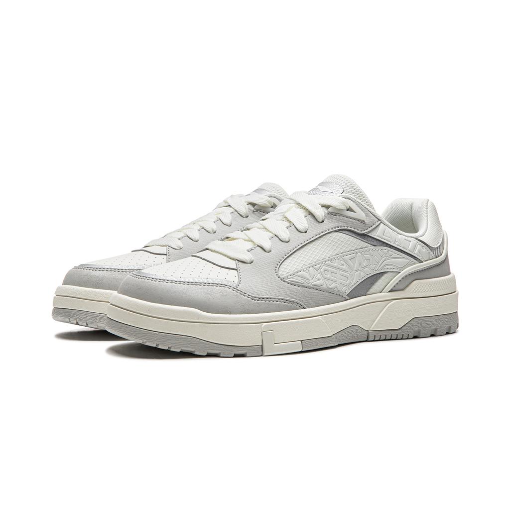 Li Ning Wave LITE Comfortable And Trendy Abrasion Resistant Lightweight Low top Skateboard Shoes Men's White AGCW039-1