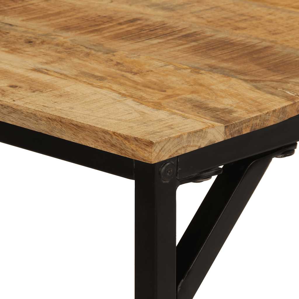Dining Table 160x80x75 Cm Rough Solid Mango Wood