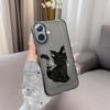 Чорний Кіт Ангел Чохол для iPhone 13, 14, 15 Pro Max, 16, 17 Pro - Милий Дизайн з Повним Покриттям