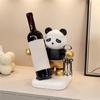 Stojak na wino Panda Uroczy Zwierzęcy Stojak na Wino Poprawia Estetykę Domu Jako Funkcjonalne Dekoracje Blatowy Stojak na Wino