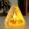 Vintage Christmas Lantern Night Light: Glowing Window & Desktop Ornament