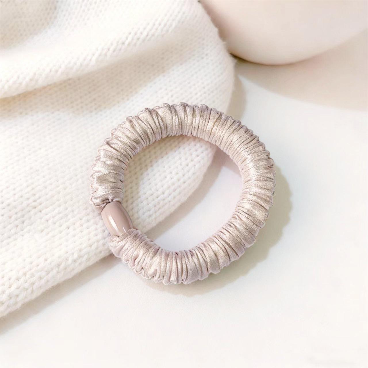 Шелковая плиссированная резинка для волос в корейском стиле - Высокоэластичная резинка для хвоста, аксессуар для волос