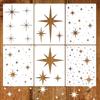 6 Piezas Plantilla Reutilizable para Pintar Estrellas Estrella Brillante Dibujo en Pared Edición Grabado 6x8 Pulgadas Plantillas de Pintura DIY Accesorios