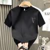 Men Fashion Cartoon Print Crew Neck Casual Cotton Short Sleeve T Shirt