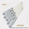 Phillips & Flathead Crystal Screwdriver Set - Transparent Handle, Variety of Lengths