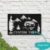 Personalized RV Metal Sign, Camper Van Wall Art, Custom Campsite Nameplate, Travel Trailer Decor
