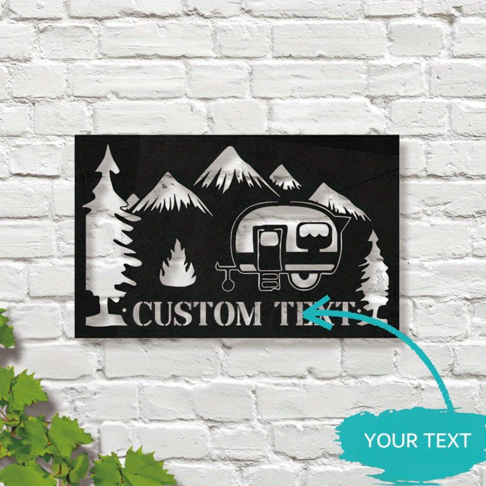 Personalized RV Metal Sign, Camper Van Wall Art, Custom Campsite Nameplate, Travel Trailer Decor