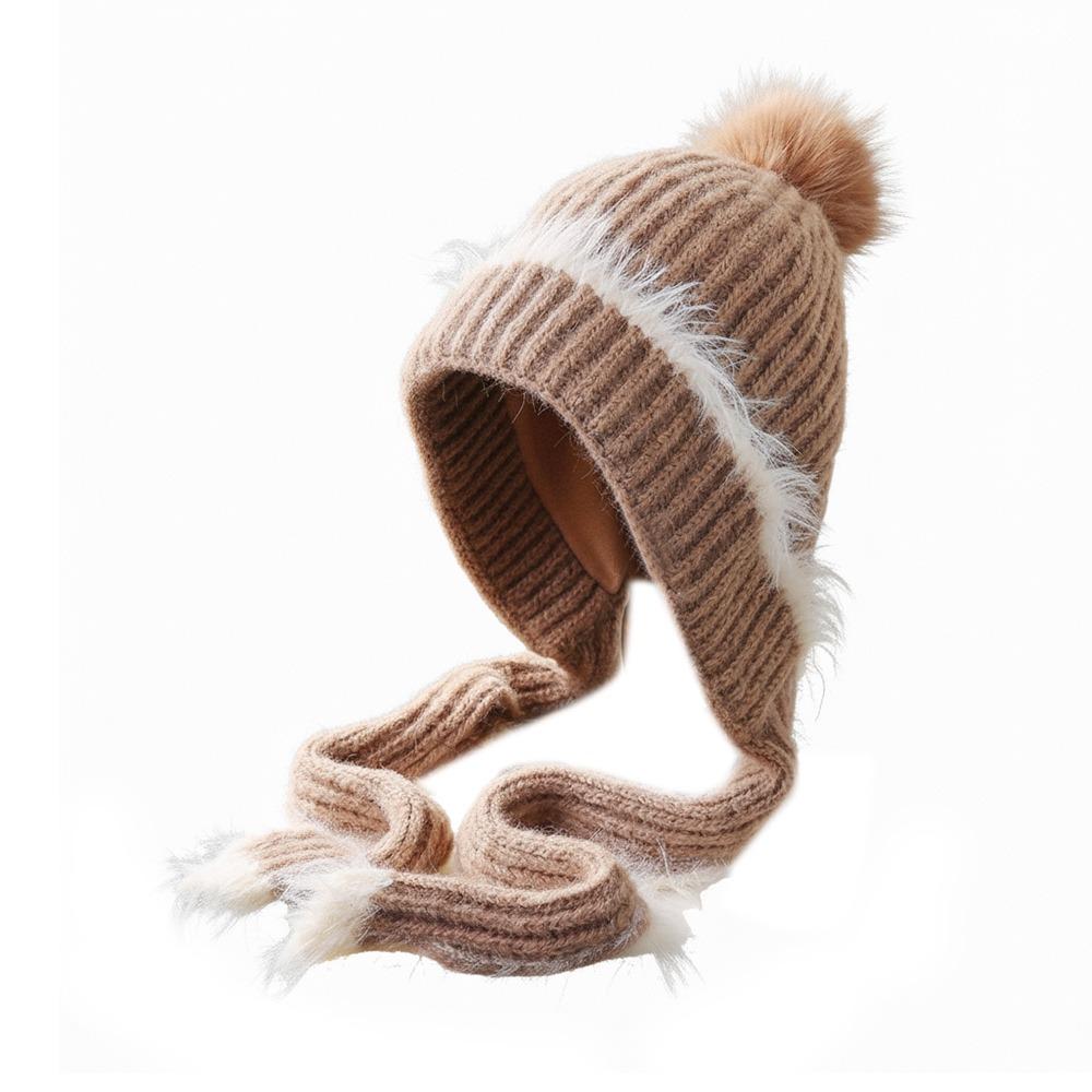 Fashion Warm Knitted Hat Windproof Ear Protection Winter Hat Cold Resistant Beanie Cap Autumn Winter