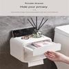 Bathroom Tissue Storage Cases Multi-functional Wall-mounted Light Luxury Wave Pattern Toilet Paper Dispenser Box