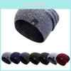 Luxuriöse Damen Herren Unisex Campingmütze Winter Beanie Baggy Warme Wolle Skimütze Fleecefutter