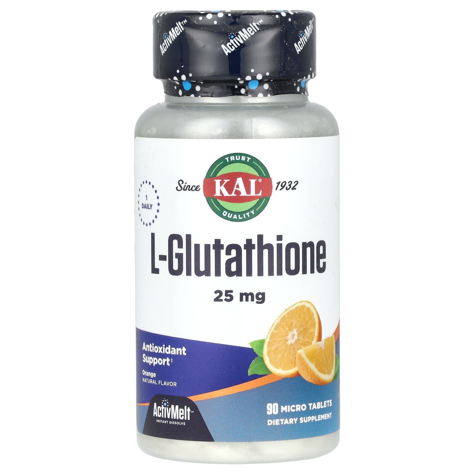 

KAL, l-glutathione, orange, 25 mg, 90 small tablets