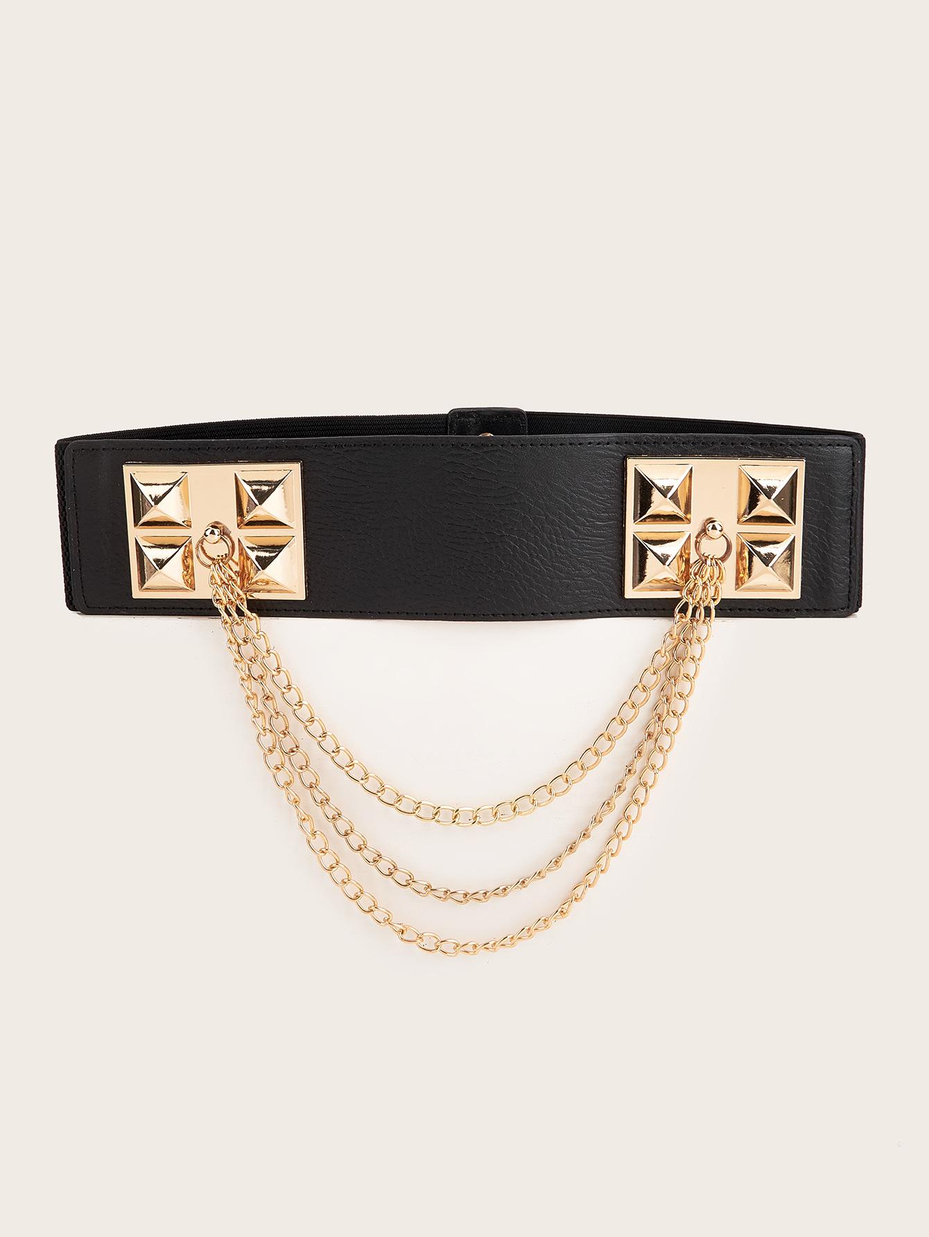 

Превосходный костюмный пояс женский для юбки летнего платья тренча эластичный эластичный пояс-кушак ширина талии Length 108cm Width 7cm чёрный