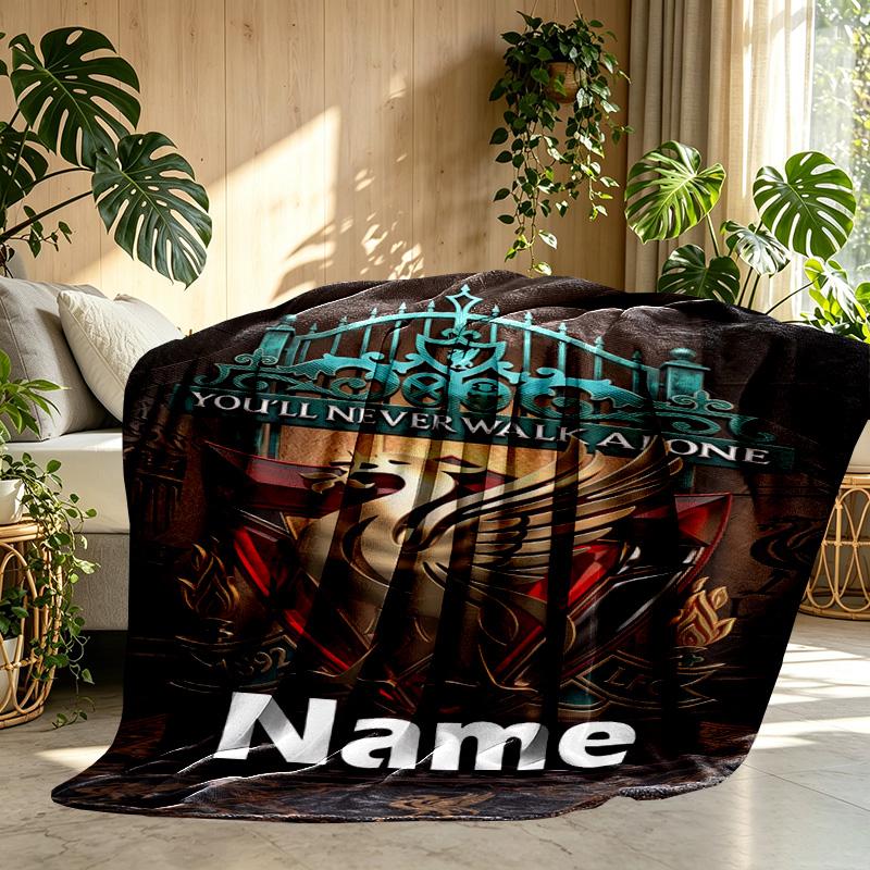 Custom Name Personalized LFC Print Blanket, Home Decor, Bedroom, Sofa, Camping, Couch, Gifts for Birthday Christmas