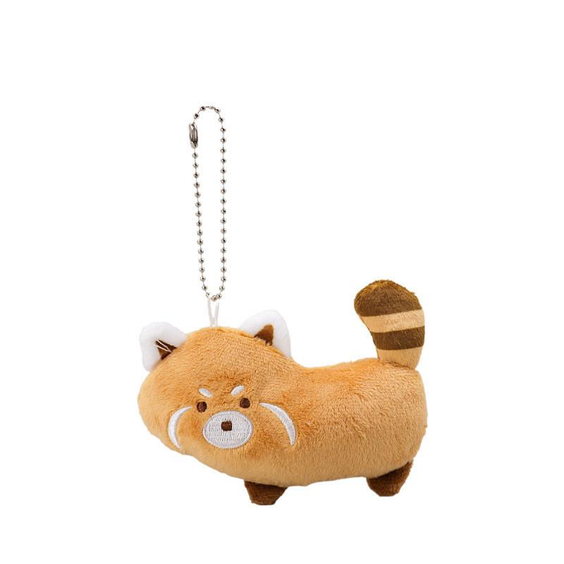 Charming Cartoon Zoo Series Plush Keychain Adorable Animal Character Soft Toy