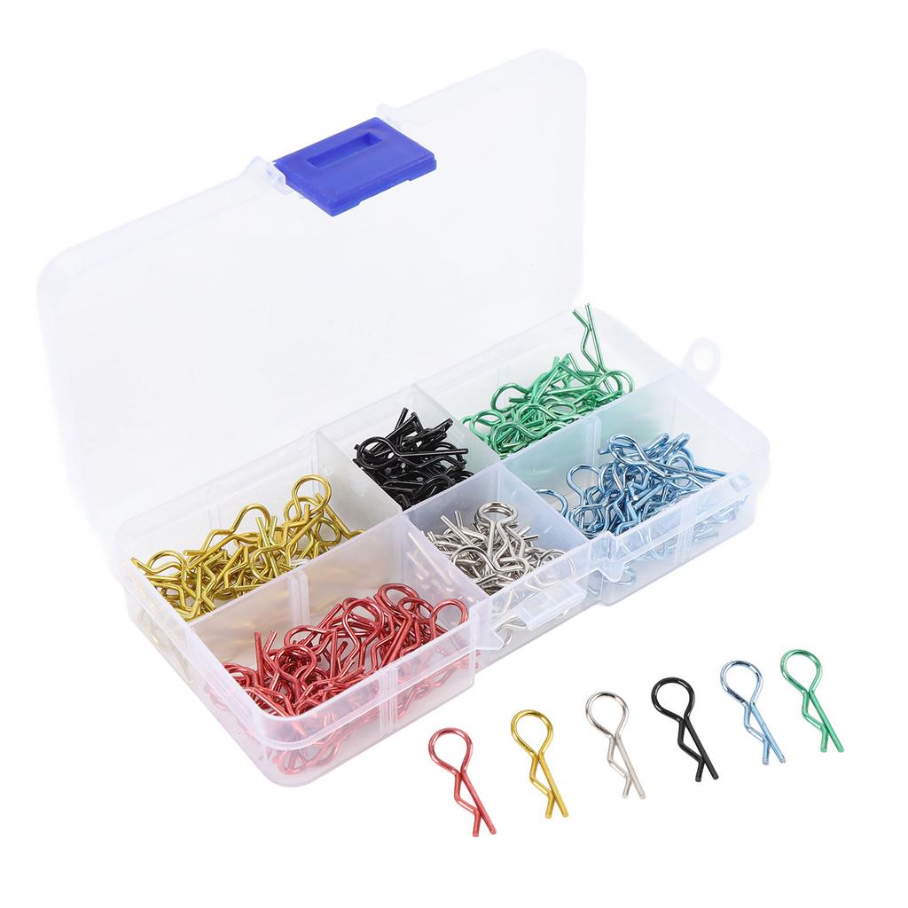 180pcs RC Car Body Clips Colorful Anti Deformation Metal RC Car R Shaped Pins Set for 1/10 1/12 RC C