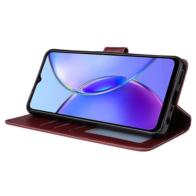 For Vivo Y17s 4G/Y28 5G/Y33t (2023)/Y36 5G (China)/Y36i 5G Case PU Leather Magnetic Flip Wallet Cover