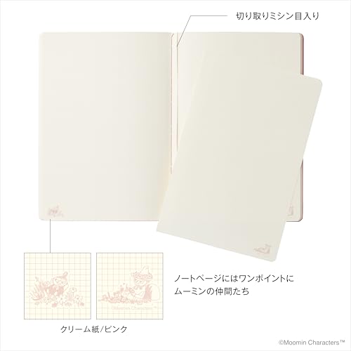 Dress Notebook MOOMINxkleid 2mm Grid Notebook Red/little Me B6 2mm Grid 8916-01