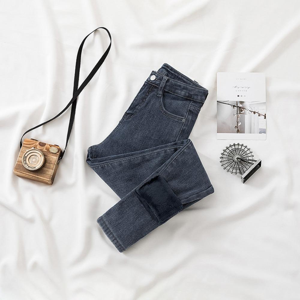 Tužkové džíny s úzkými nohavicemi dámské slim-fit všestranné nové tenké skinny džíny elastické tenké džíny