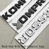 3D ABS Car Letters Logo Kompressor Fender Side Badge Trunk Emblem For Mercedes Benz A B C E G S Series Sticker Accessories QP1