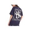 New MLB Cashew Flower T Shirts Unisex Navy Blue 3ATS52023-50NYD