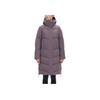 Anta Einfarbig Verdeckter Reißverschluss Kapuze Figurbetont Lang Dick Daunenjacke Damen Oberbekleidung Lila 962247905-3