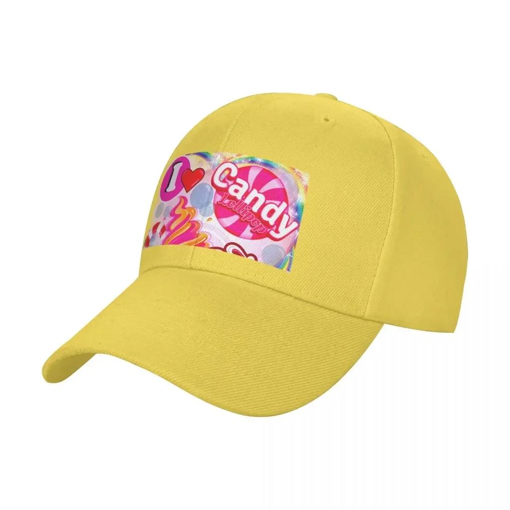 I Love Candy Lollypop IceCream Baseball Cap Hats For Unisex Luxury Hat Christmas Hat Womens Hats  Unisexs