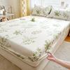 Cotton Fitted Sheet with Pillowcase Elastic Bands Non Slip Adjustable Mattress Cover 120/150/180 for Double King Queen Bed