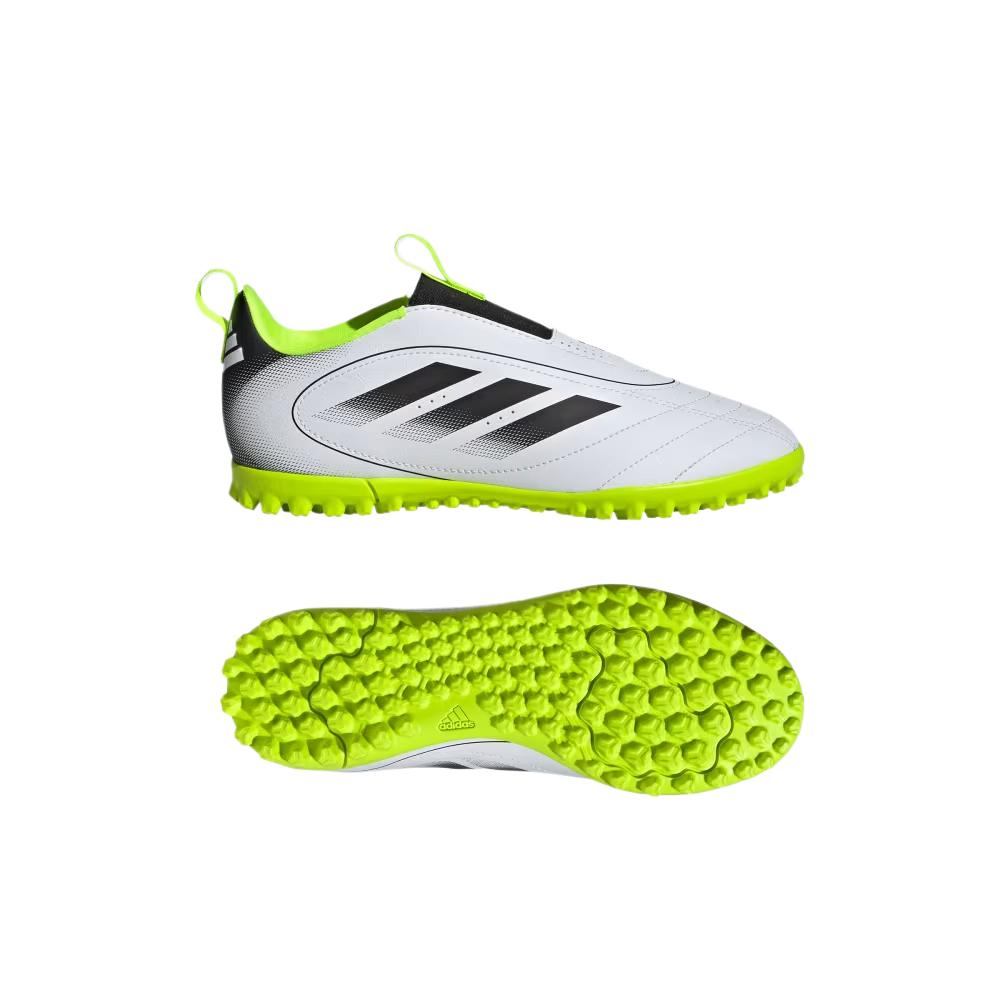Adidas Goletto 9 Laceless Turf K White Black Lucid Lemon Kids Sneakers Cloud-White Core-Black JP5789