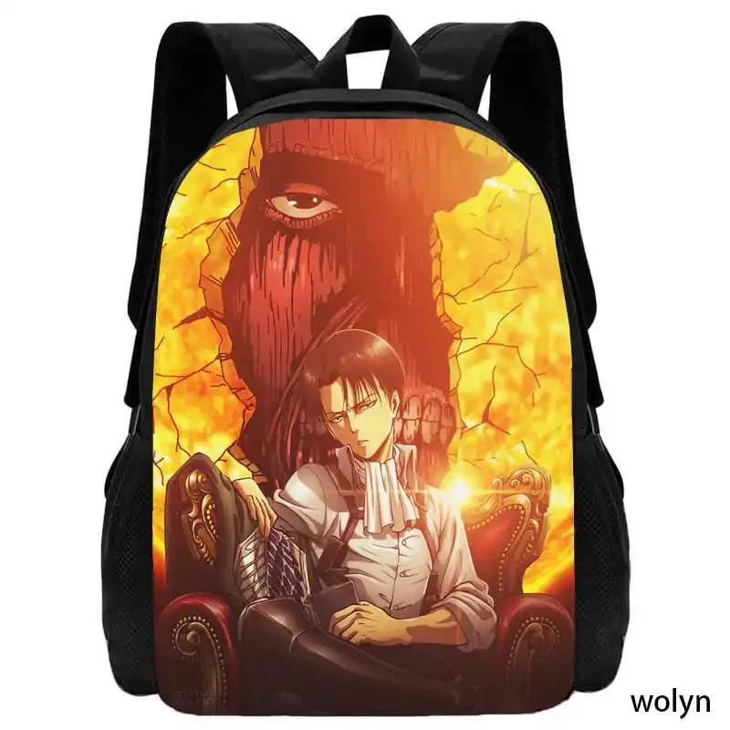 Cartoon School Bags for Boys Girls ,Mochila Attack On Titan School Backpack for Kindergarten,Cute Light Weight Kids Bags