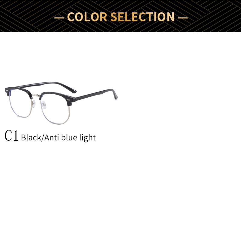 2Pcs Fashion Unisex Square Plain Glasses For Men Women Frame Glasses Polygon Eyeglasses Gentle Black Anti Blue Light Glasses