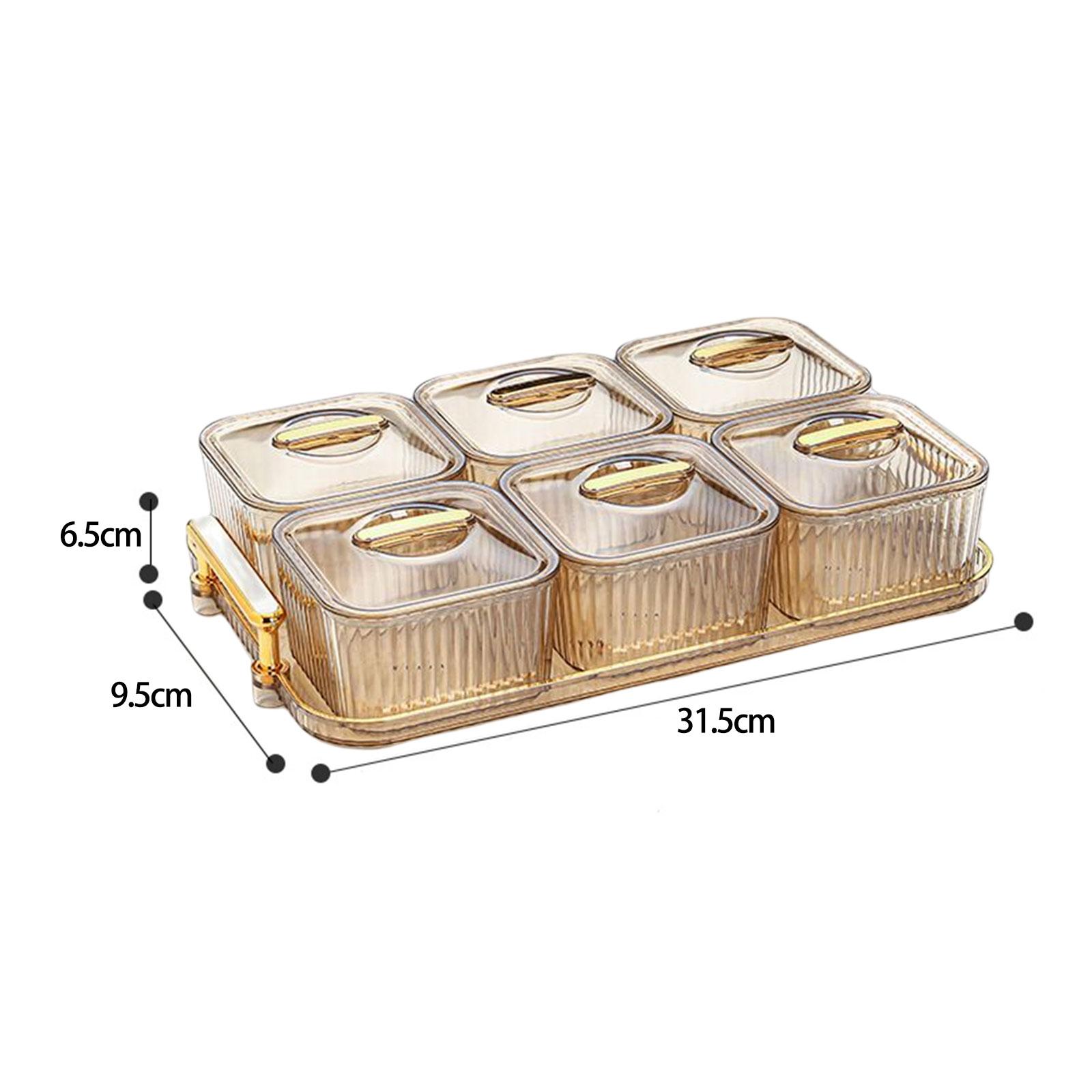 

6 мисок/набор для салата из сушеных фруктов, орехов, тарелок для закусок, акриловая банка для десертов, контейнер для конфет для домашней кухни