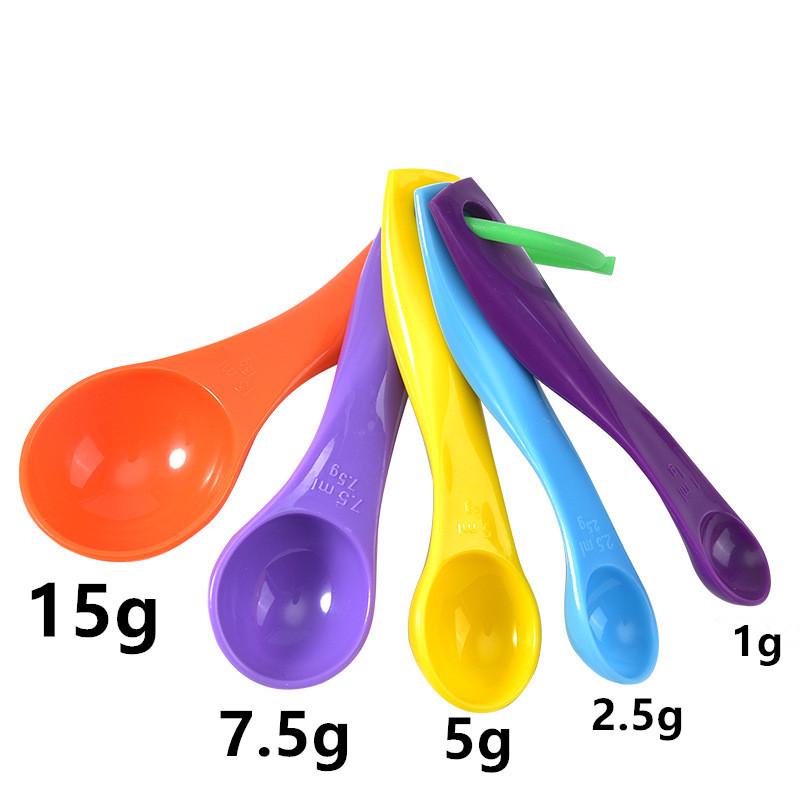 Baking Measuring Cup & Spoon Set: Kitchen Gram & Scale Spoons, Plastic Measuring Tools