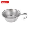 Original Outdoor 304 Stainless Steel Bowl Fruit Bowl with Handle Camping Utensils Hanging Storage Bag Snow Bowl *4