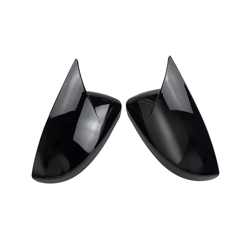 

Compatible Rearview Mirror Cover for 2017-2022 Land Rover Range Rover and Range Rover Sport L560. Gloss Black Horn Pair (Adhesive)