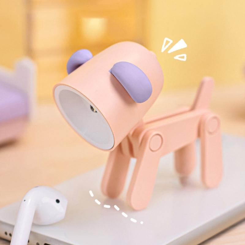 Mini Puppy Desk Lamp for Night Reading Deer Night Light Table Lamp Cute Table Pet Puppy for Baby Girl Women