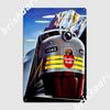 Trains Vintage Locomotive Advertising Print Metal Sign Pub Garage Customize Mural Painting Tin Sign Posters